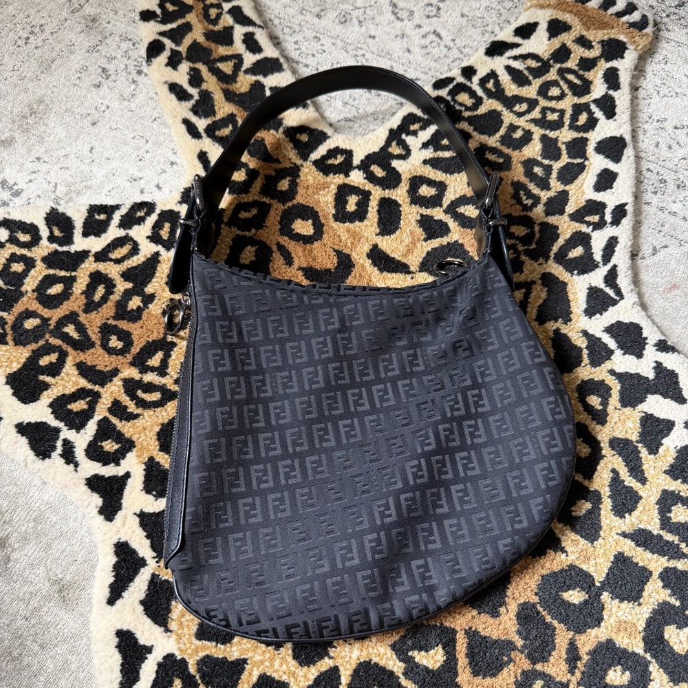 Fendi Zucca Oyster Hobo Bag